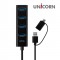 유니콘 TH-500AC C타입 / A타입 겸용 USB3.1 4포트 허브